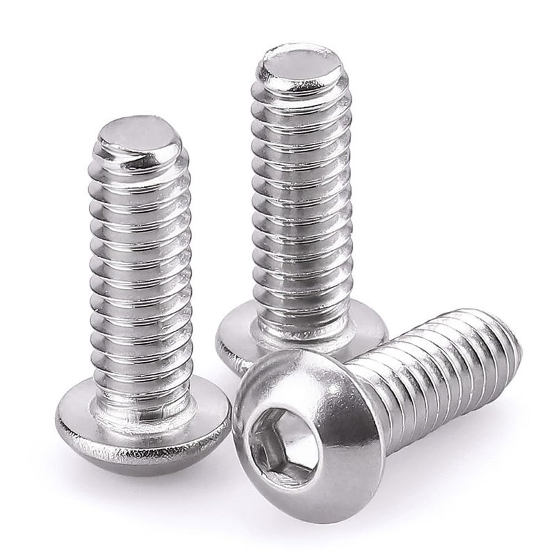 EASTLO 3/8-16 x 1 Button Head Socket Cap Bolts Screws, 304 Stainless Steel 18-8, Full Thread, Coarse Thread UNC, Allen Hex Drive, 5 PCS - Image 5